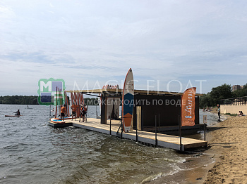 Floating base for SUP rental